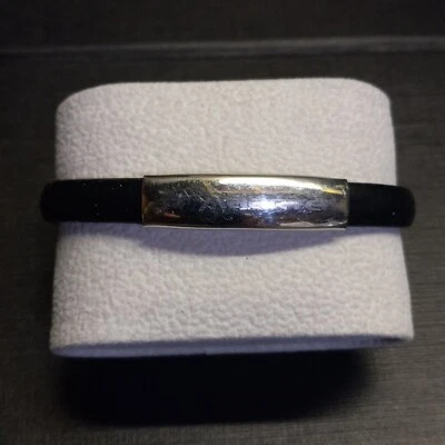 Pulsera Hombre Acero Inoxidable Caucho Negro Foto 1 de 3