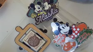 DISNEY PINS  lot of 3 limited pins per photos   BINJD  alaska epcot - Picture 1 of 3