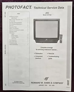 Sams Photofact 4080 Service Manual for JVC AV27920 - Picture 1 of 1