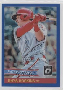 2018 Donruss Optic Rated Retro 1984 Blue Prizm /149 Rhys Hoskins #RR8 Rookie RC
