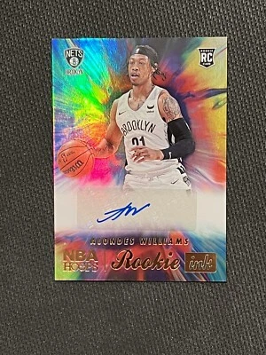 ALONDES WILLIAMS 2022-23 Panini NBA Hoops HOT ROOKIE INK Signatures Autograph RC - Image 1 of 4