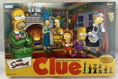 2002 Simpsons Clue Board Game Parker Brothers Brand New Sealed FREE SHIPPING - Image 1 of 2