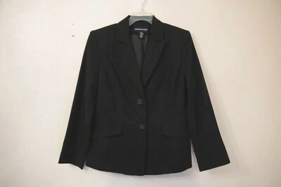 Nuevo Blazer de Noche NORTON McNAUGHTON Negro 100% Poliéster Bolsillos Forrado Talla 10 Foto 1 de 2
