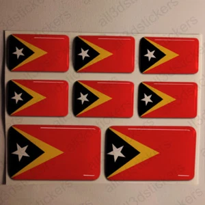 Sticker East Timor Resin Domed Stickers Flag 3D Vinyl Adhesive Decal Car Moto - Picture 1 of 1