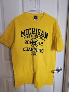 Vintage SGA Michigan Wolverines 2012 Champions Maize Rage T-Shirt Size Large - Picture 1 of 3