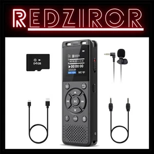 Compact HD Voice Recorder with 1-Click Recording & Noise Reduction Features - Picture 1 of 9