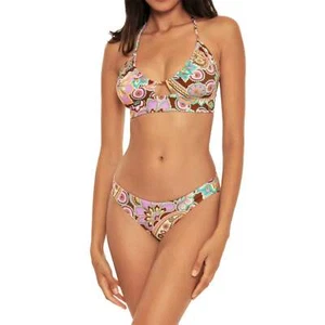 Bikini hipster floreale nuovo con etichette Becca collezione S, M - Foto 1 di 18