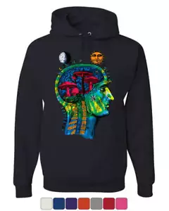 Cosmic Psychic Transcend Hoodie Psychedelic Trippy Weird Space Sweatshirt - Picture 1 of 9