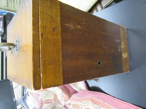 EMPTY REICHERT AUSTRIA WOOD CABINET ANTIQUE MICROSCOPE PART AS PICTURED #TB-4 - Picture 1 of 11