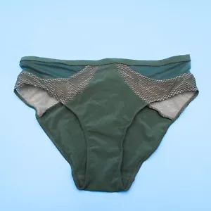 Elle MacPherson Body Medium Green Mesh Brazilian Brief Panties Lingerie New - Picture 1 of 6