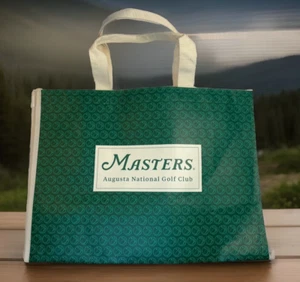 Masters Augusta National Gold Club Green White Tote Bag Unused Official 17x11x7 - Picture 1 of 8