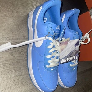 Nike Air Force 1 '07 University Blue White size 14 - Picture 1 of 10