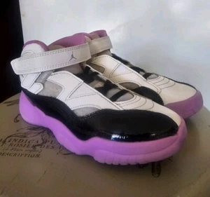 Unisex Kids Air Jordan Jumpman Two Trey White/Grape  (DQ8432 105) Sz 1 Youth - Picture 1 of 6