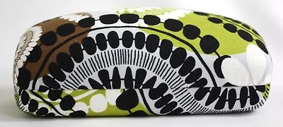 Vera Bradley Hard Large Eyeglass Sunglass Cocoa Moss Green Brown glasses case - Image 1 of 4