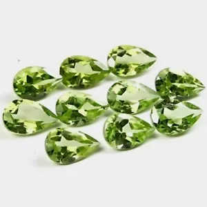 Wholesale Lot of 8x5mm Pear Facet Cut Natural Peridot Loose Calibrated Gemstone - Picture 1 of 8