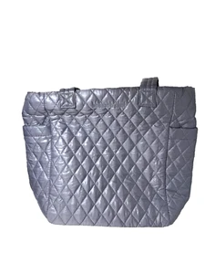 Roberto Coin Gray Diamond Quilted Nylon Tote Bag NEW - Picture 1 of 11