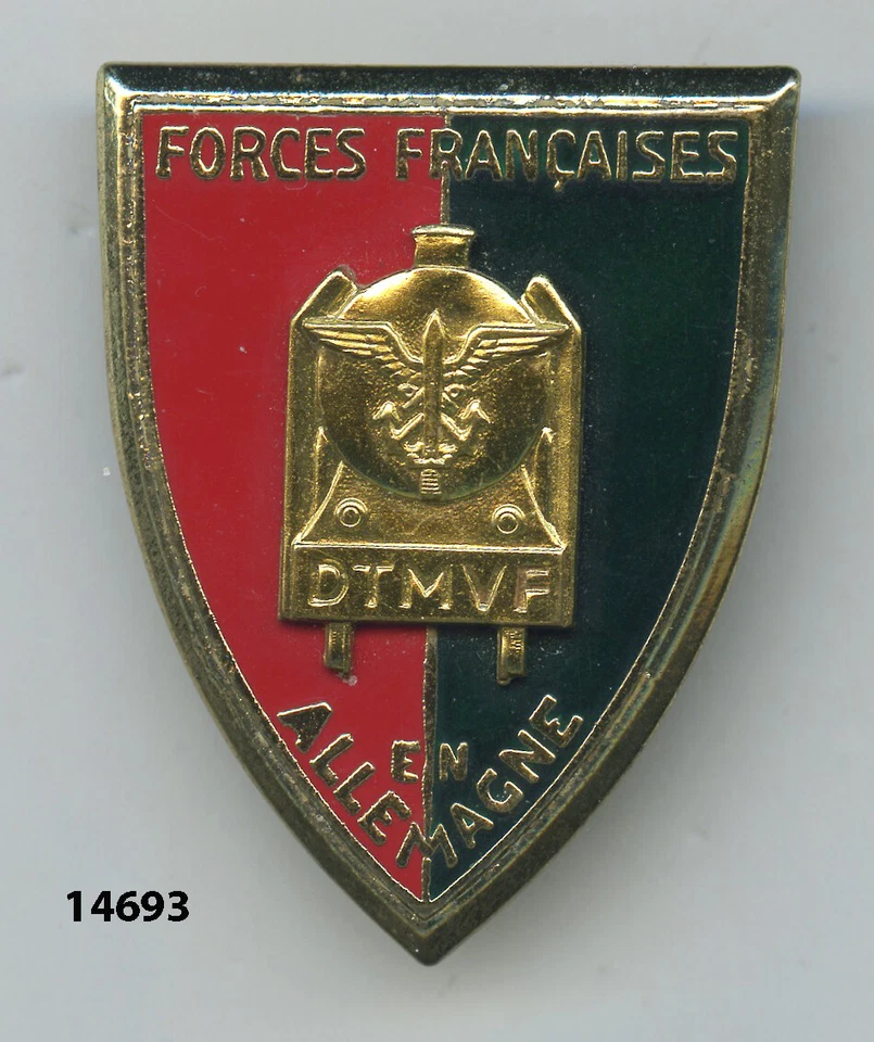 Insigne ,  Direction du Transport Militaire par Voie Ferrée. /  FFA.  - Photo 1/1