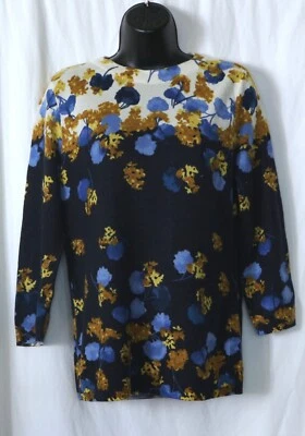 TALBOTS Floral Cashmere Rnd Neck Swtr 36 In Chst 25.5 In Lng Sz M EXC - Изображение 1 из 4