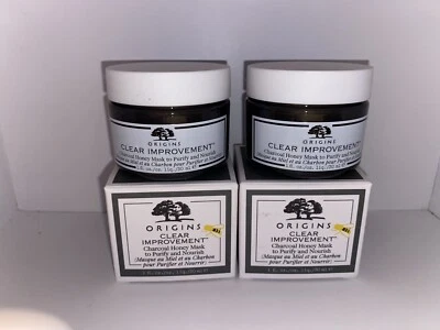 2 x ORIGINS Clear Improvement Charcoal Honey Mask  1 fl Oz each - Image 1 of 2