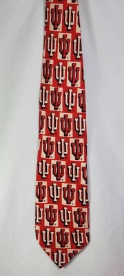 Indiana University Hoosiers 男式丝绸领带标志积木礼品领带  — 第 1/4 张图片