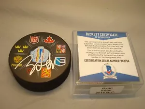 Ryan Suter Signed 2016 World Cup Hockey Puck Autographed Becket BAS COA 1B - Picture 1 of 4