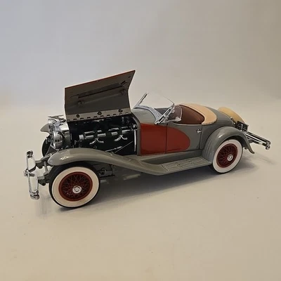 1935 Duesenberg SSJ Danbury Mint 1:24 Diecast Model Red Gray - Image 1 of 4