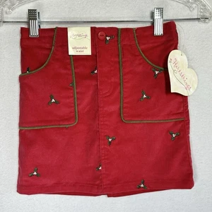 Hartstrings Cord Rock Mädchen 5 rote Stechpalmenblätter bestickt verstellbar neu - Bild 1 von 11