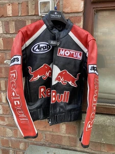 Red Bull kids leather jacket size 1 - Picture 1 of 5