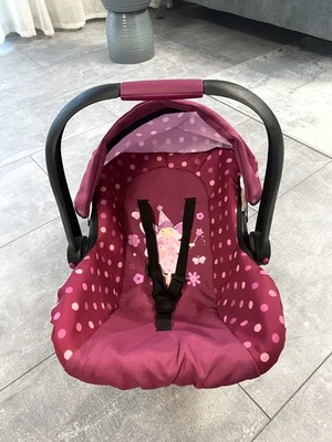 Bayer Design Puppen-Autositz Babyschale mit Abdeckung 46cm - Bild 1 von 4