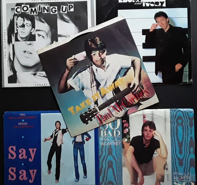 Paul McCartney Columbia 7" Vinyl 45 Sleeves Coming Up Ebony Take Away Say So Bad - Image 1 of 4