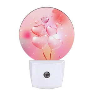 Valentine Romantic Pink Night Light Love Heart Shape Balloons Night Lights Pl... - Picture 1 of 8