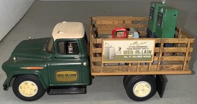 Camioneta pickup de entrega réplica Chevy 1957 WEIL McLAIN CONTRACTOR ERTL coleccionable Foto 1 de 4