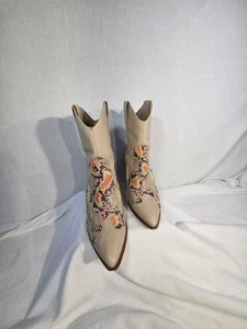 Aldo x Tezza Ankle Cowboy Boot Women's Snake Pattern Pointed Toe Size 8 - Picture 1 of 11