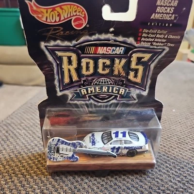 Hot Wheels Racing #11 Brett Bodine Racing NASCAR Rocks America Car w/ Guitar - Image 1 of 4