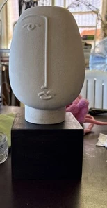 Modern Picasso Inspired Bust Modern Decor 12” 6” No Chip Dark Stand - Picture 1 of 12