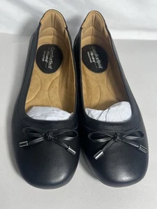 Comfortiva 8M Keegan schwarze bequeme Damen-Ballerinas mit Schleife - Bild 1 von 9