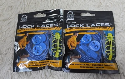 Lote de 2 pares de cordones elásticos sin ataduras azul real nuevos Foto 1 de 4