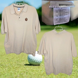 Walt Disney World Polo Shirt Mens Gold Mickey Mouse Crest Disneyland Resort XL - Picture 1 of 8
