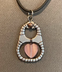 Umwelt, recycelt & Upcycling Pop Top Anhänger - von Ann-Made - "All Heart" - Bild 1 von 7