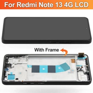 OLED LCD Display For Xiaomi Redmi Note 13 Touch Screen w/Black Frame Replacement - Afbeelding 1 van 8