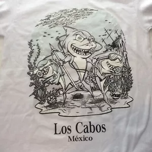 Shark T Shirt Glow in the Dark Los Cabos Mexico Childrens XL Size 12 Ships Free - Picture 1 of 4