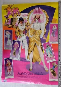 Jem & The Holograms Dolls "World of Glitter n Gold" Poster 1986 Hasbro 14x20 Zoll - Bild 1 von 14