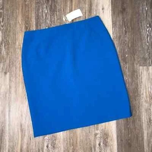 BOSS Hugo Boss Solid Blue Pencil Skirt Size 14 NWT - Picture 1 of 4