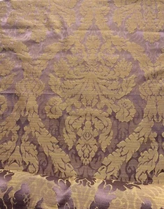 KRAVET 25009 ANTIK GOLD LILA FLORAL DAMAST POLSTERSTOFF - Bild 1 von 3