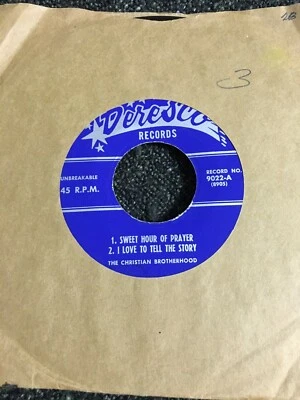 CHRISTIAN BROTHERHOOD Rare 45 EP SWEET HOUR OF PRAYER, I LOV Deresco Records etc - Image 1 of 2