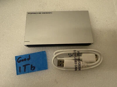 LaCie Porsche Design 1TB Mobile Drive AR25U32 External Hard Drive USB 3.0 Silver - Image 1 of 4