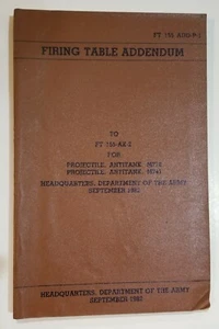 FT 155 ADD-P-1 Addendum to FT 155-AK-2 for M718 and M741, Sept 1982 - Picture 1 of 4