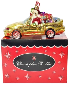 Christopher Radko Ford SVT Cobra Mustang Convertible Santa Packages Presents - Picture 1 of 8