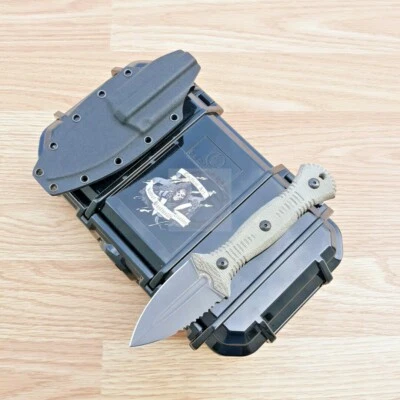 Bastinelli Creations Telum Fixed Knife 2.5" M390 Steel Blade Micarta Handle - Image 1 of 4