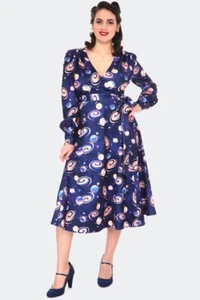 1960S Retro SPACE FLARE Vintage Style DRESS - Picture 1 of 5